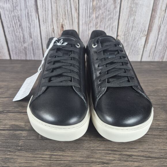 BIRKENSTOCK Bend Low Top Lace Up Sneaker Black Leather Women's Sz 10 Men's Sz 8 - Picture 2 of 9
